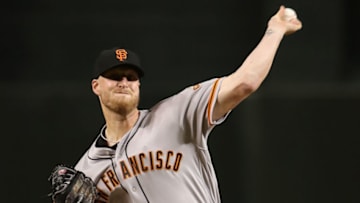 PHOENIX, AZ - JUNE 29: Relief pitcher Will Smith #13 of the San Francisco Giants throws a warm up pitch during the ninth inning of the MLB game against the Arizona Diamondbacks at Chase Field on June 29, 2018 in Phoenix, Arizona. (Photo by Christian Petersen/Getty Images)