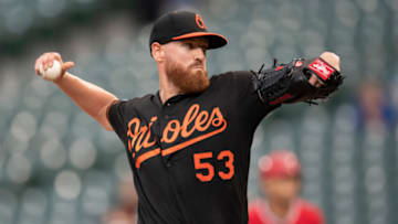 After a disappointing 2019 campaign with the Baltimore Orioles, starting pitcher Dan Straily (53) rebuilt his value with a strong campaign in Korea. (Tommy Gilligan-USA TODAY Sports)