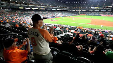 BALTIMORE, MD - SEPTEMBER 19: Fans cheer during the ninth inning of the Baltimore Orioles 2-1 win over the Toronto Blue Jays at Oriole Park at Camden Yards on September 19, 2018 in Baltimore, Maryland. (Photo by Rob Carr/Getty Images)