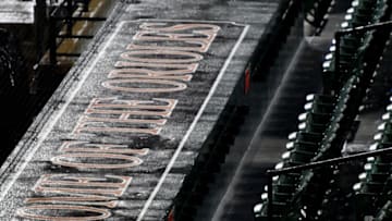 BALTIMORE, MD - SEPTEMBER 27: Empty stands after the baseball game between the Houston Astros and the Baltimore Orioles is canceled at Oriole Park at Camden Yards on September 27, 2018 in Baltimore, Maryland. (Photo by Mitchell Layton/Getty Images)