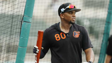 Yusniel Diaz #80 of the Baltimore Orioles. (Photo by Michael Reaves/Getty Images)