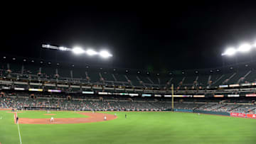 BALTIMORE, MD - APRIL 09: The Baltimore Orioles play against the Oakland Athletics in the sixth inning at Oriole Park at Camden Yards on April 9, 2019 in Baltimore, Maryland. (Photo by Greg Fiume/Getty Images)