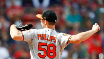 BOSTON, MASSACHUSETTS - APRIL 14: Evan Phillips #58 of the Baltimore Orioles pitches in the bottom of the sixth inning of the game against the Boston Red Sox at Fenway Park on April 14, 2019 in Boston, Massachusetts. (Photo by Omar Rawlings/Getty Images)