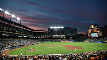 BALTIMORE, MD - JUNE 11: General view as the Baltimore Orioles play against the Toronto Blue Jays in the fifth inning at Oriole Park at Camden Yards on June 11, 2019 in Baltimore, Maryland. (Photo by Greg Fiume/Getty Images)