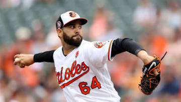 BALTIMORE, MARYLAND - MAY 27: Starting pitcher Gabriel Ynoa #64 of the Baltimore Orioles throws to a Detroit Tigers batter in the first inning at Oriole Park at Camden Yards on May 27, 2019 in Baltimore, Maryland. (Photo by Rob Carr/Getty Images)