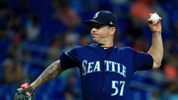 ST PETERSBURG, FLORIDA - AUGUST 20: Tommy Milone #57 of the Seattle Mariners pitches during a game against the Tampa Bay Rays at Tropicana Field on August 20, 2019 in St Petersburg, Florida. (Photo by Mike Ehrmann/Getty Images)
