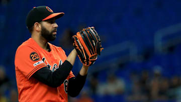 ST PETERSBURG, FLORIDA - SEPTEMBER 03: Gabriel Ynoa #64 of the Baltimore Orioles pitches during game two of a doubleheader against the Tampa Bay Rays at Tropicana Field on September 03, 2019 in St Petersburg, Florida. (Photo by Mike Ehrmann/Getty Images)