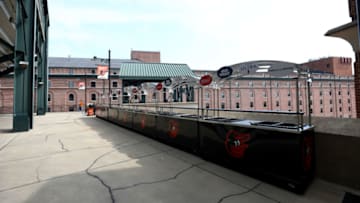 BALTIMORE, MARYLAND - SEPTEMBER 22: Empty beer coolers are shown on the upper deck at Oriole Park at Camden Yards during the Baltimore Orioles and Seattle Mariners game on September 22, 2019 in Baltimore, Maryland. (Photo by Rob Carr/Getty Images)