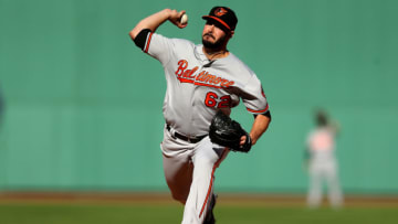 BOSTON, MASSACHUSETTS - SEPTEMBER 29: Starting pitcher Chandler Shepherd #62 of the Baltimore Orioles throws against the Boston Red Sox during the second inning at Fenway Park on September 29, 2019 in Boston, Massachusetts. (Photo by Maddie Meyer/Getty Images)