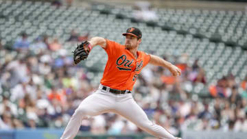 Bruce Zimmermann #50 of the Baltimore Orioles. (Photo by Nic Antaya/Getty Images)