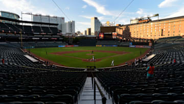 BALTIMORE, MD - JULY 09: A view of Oriole Park at Camden Yards during an Baltimore Orioles Intrasquad game on July 9, 2020 in Baltimore, Maryland. (Photo by G Fiume/Getty Images)