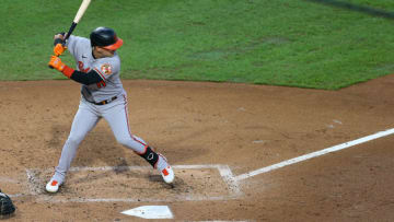 PHILADELPHIA, PA - AUGUST 12: Jose Iglesias #11 of the Baltimore Orioles in action against the Philadelphia Phillies during an MLB Baseball game at Citizens Bank Park on August 12, 2020 in Philadelphia, Pennsylvania. (Photo by Rich Schultz/Getty Images)