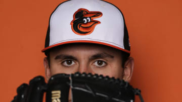 SARASOTA, FLORIDA - MARCH 17: Grayson Rodriguez #85 of the Baltimore Orioles poses for a portrait during Photo Day at Ed Smith Stadium on March 17, 2022 in Sarasota, Florida. (Photo by Mark Brown/Getty Images)