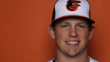 Adley Rutschman #76 of the Baltimore Orioles. (Photo by Mark Brown/Getty Images)