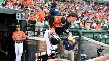 Adley Rutschman #35 of the Baltimore Orioles. (Photo by Greg Fiume/Getty Images)