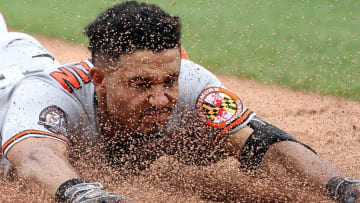 Richie Martin #1 of the Baltimore Orioles. (Photo by Jamie Squire/Getty Images)