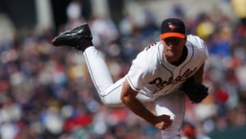 6 Apr 2002: Scott Erickson #19 starting pitcher for the Baltimore Orioles was the loosing pitcher as the Boston Red Sox defeated the Baltimore Orioles 4-2 at Oriole Park at Camden Yards in Baltimore, Maryland. <>