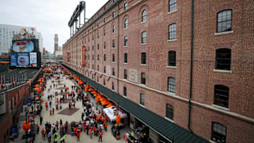 BALTIMORE, MD - APRIL 03: Fans enter the ballpark before the Toronto Blue Jays play the Baltimore Orioles during their Opening Day game at Oriole Park at Camden Yards on April 3, 2017 in Baltimore, Maryland (Photo by Patrick Smith/Getty Images)