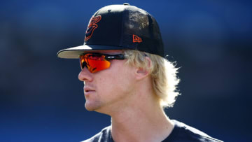 TORONTO, ON - JUNE 14: Kyle Stowers #83 of the Baltimore Orioles takes part in batting practice prior to a MLB game against the Toronto Blue Jays at Rogers Centre on June 14, 2022 in Toronto, Ontario, Canada. (Photo by Vaughn Ridley/Getty Images)