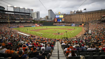 Jul 24, 2021; Baltimore, Maryland, USA; A general view of the stadium during the fifth inning of the game between the Baltimore Orioles and the Washington Nationals at Oriole Park at Camden Yards. Mandatory Credit: Scott Taetsch-USA TODAY Sports