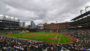 Sep 16, 2021; Baltimore, Maryland, USA; A general view of Oriole Park at Camden Yards during the game between the Baltimore Orioles and the New York Yankees Mandatory Credit: Tommy Gilligan-USA TODAY Sports