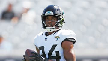 JACKSONVILLE, FL - SEPTEMBER 23: Keelan Cole #84 of the Jacksonville Jaguars waits on the field before the start of their game against the Tennessee Titans at TIAA Bank Field on September 23, 2018 in Jacksonville, Florida. (Photo by Wesley Hitt/Getty Images)