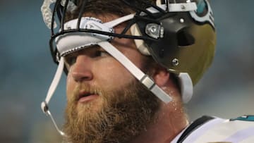 JACKSONVILLE, FL - AUGUST 24: Tyler Shatley #69 of the Jacksonville Jaguars warms up during a preseason game against the Carolina Panthers at EverBank Field on August 24, 2017 in Jacksonville, Florida. (Photo by Sam Greenwood/Getty Images)