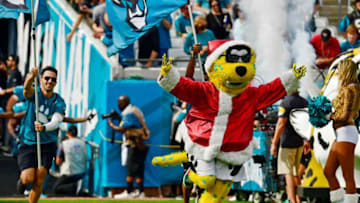 Jaxson de Ville, mascot of the Jacksonville Jaguars, at TIAA Bank Field in Jacksonville, Florida Sunday, December 19, 2021. [Bob Self/Florida Times-Union]Jki 121921 Bsjagsvstexans 44