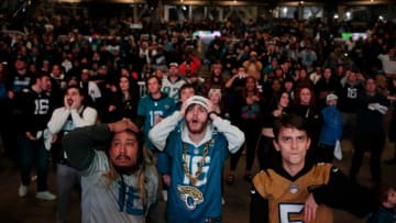 Jaguars fans at TIAA Bank Field's Dream Finders Homes Flex Field at Daily's Place in Jacksonville, FL. [Corey Perrine/Florida Times-Union]