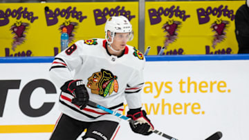 Dominik Kubalik #8, Chicago Blackhawks (Photo by Codie McLachlan/Getty Images)