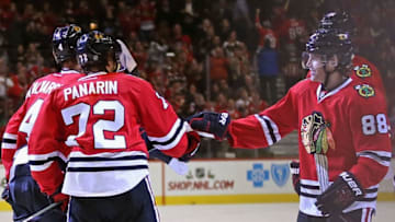 Patrick Kane, Artemi Panarin, Chicago Blackhawks (Photo by Jonathan Daniel/Getty Images)