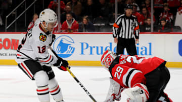 Alex DeBrincat #12, Chicago Blackhawks (Photo by Elsa/Getty Images)