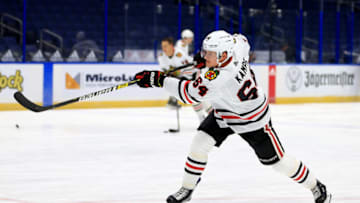 David Kampf #64, Chicago Blackhawks (Photo by Mike Ehrmann/Getty Images)