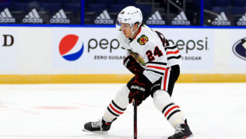 Pius Suter #24, Chicago Blackhawks (Photo by Mike Ehrmann/Getty Images)