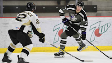 Josiah Slavin #7, Tri-City Storm, Chicago Blackhawks (Photo by Justin Berl/Getty Images)