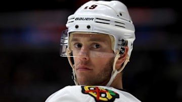LOS ANGELES, CA - APRIL 08: Jonathan Toews