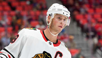 DETROIT, MI - SEPTEMBER 28: Chicago Blackhawks center Jonathan Toews