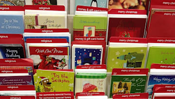 Lewiston /Idaho /USA_ 26 December 2015 _ Christmas cards and other item done dollar ptice at dollar tree store (Photo by Francis Joseph Dean/Deanpictures) (Photo by Francis Dean/Corbis via Getty Images)