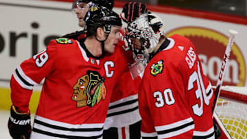CHICAGO, IL - JANUARY 12: Jonathan Toews