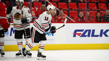 DETROIT, MI - JANUARY 25: Alex DeBrincat