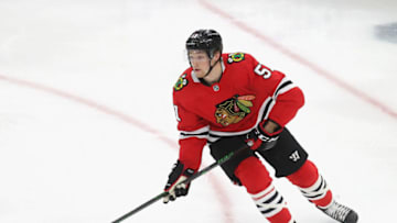 Ian Mitchell #51, Chicago Blackhawks (Photo by Jonathan Daniel/Getty Images)