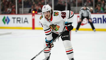 Vinnie Hinostroza #48, Chicago Blackhawks Mandatory Credit: Brace Hemmelgarn-USA TODAY Sports