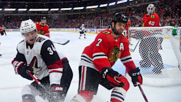 Brent Seabrook #7, Chicago Blackhawks Mandatory Credit: Mike DiNovo-USA TODAY Sports