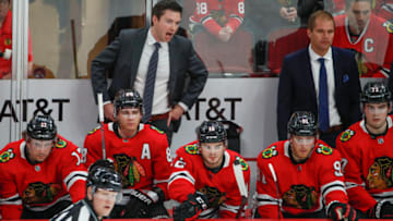 Jeremy Colliton, Patrick Kane #88, Chicago Blackhawks Mandatory Credit: Kamil Krzaczynski-USA TODAY Sports