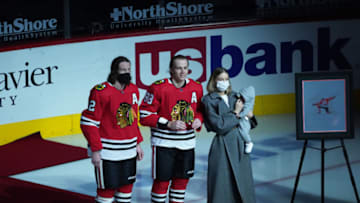Chicago Blackhawks, Patrick Kane #88, Duncan Keith #2 Mandatory Credit: David Banks-USA TODAY Sports