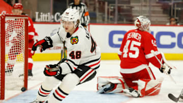 Wyatt Kalynuk #48, Chicago Blackhawks Mandatory Credit: Rick Osentoski-USA TODAY Sports