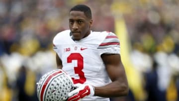 Nov 28, 2015; Ann Arbor, MI, USA; Ohio State Buckeyes wide receiver Michael Thomas (3) prior to the game against the Michigan Wolverines at Michigan Stadium. Mandatory Credit: Rick Osentoski-USA TODAY Sports