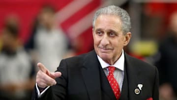 Nov 22, 2015; Atlanta, GA, USA; Atlanta Falcons owner Arthur Blank is shown during warm-ups before the Falcons game against the Indianapolis Colts at the Georgia Dome. Mandatory Credit: Jason Getz-USA TODAY Sports