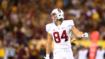 Oct 18, 2014; Tempe, AZ, USA; Stanford Cardinal tight end Austin Hooper (84) against the Arizona State Sun Devils at Sun Devil Stadium. Mandatory Credit: Mark J. Rebilas-USA TODAY Sports