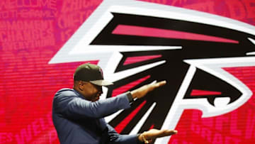 Apr 28, 2016; Chicago, IL, USA; Keanu Neal (Florida) is selected by the Atlanta Falcons as the number seventeen overall pick in the first round of the 2016 NFL Draft at Auditorium Theatre. Mandatory Credit: Kamil Krzaczynski-USA TODAY Sports